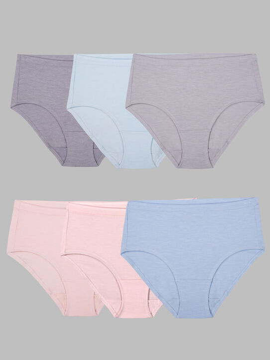 Fruit of the Loom Women's Beyondsoft Brief, 6 Pack, Assorted