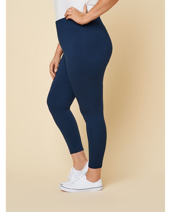 Women’s Seek No Further Plus Size Wide Waistband Ponte Stretch Leggings Navy Nights