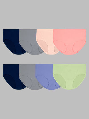 Women's Breathable Micro-Mesh Low Rise Brief Assorted 6+2 Pack 