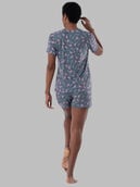 Women's Soft & Breathable V-Neck T-shirt and Shorts, 2-Piece Pajama Set FLORAL PRINT