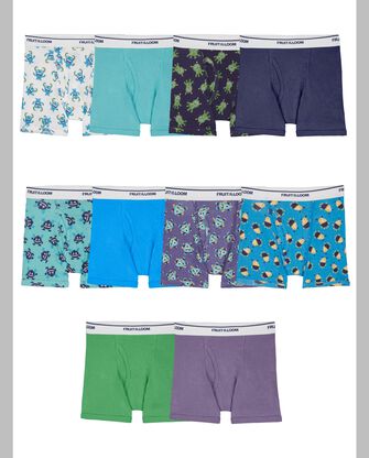 Toddler Boys' Eversoft® Boxer Briefs, Assorted Print 10 Pack ASSORTED