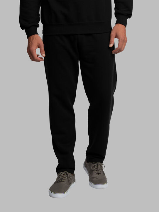 Men's Eversoft® Open Bottom Sweatpants, 2XL Rich Black