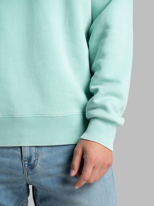 Fruit of the Loom Garment Dyed Crew Sweatshirt Cascade Green