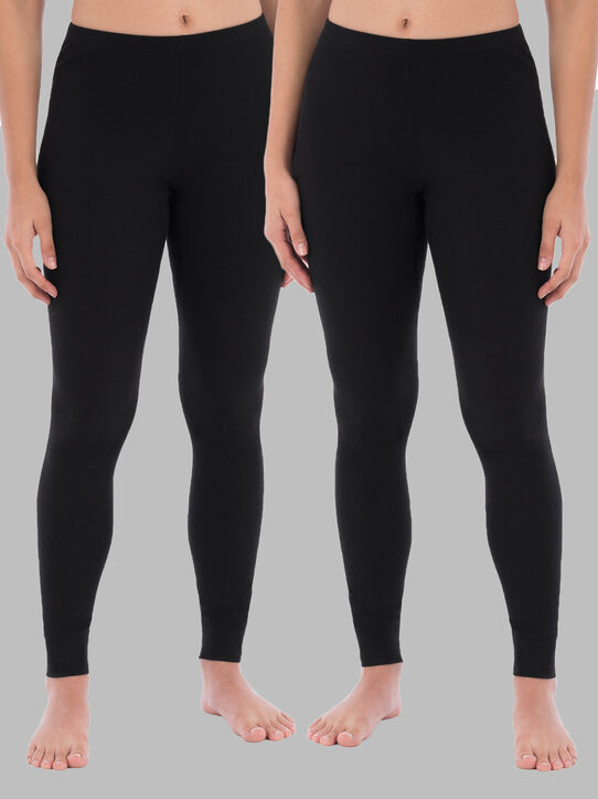 Women's Thermal Bottom, 2 Pack BLACK/BLACK