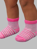 Baby Girls' Beyondsoft® Grow and Fit Ankle Socks, Pink 10 Pack ASSORTED