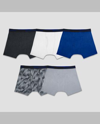 Boys' Breathable Cotton-Mesh Boxer Briefs, Assorted 5 Pack ASSORTED