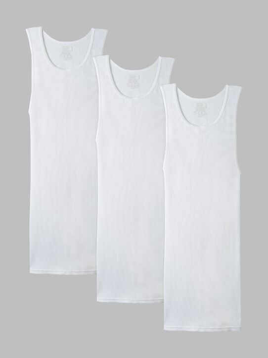 Big Men's A-Shirt, White 3 Pack White