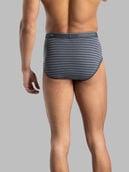Men's Fashion Briefs, Assorted Stripe and Solid 6 Pack Assorted
