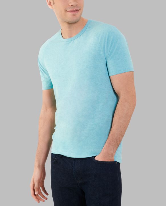 Men's Short Sleeve EverLight™ Raglan T-Shirt, 2 Pack Icy Aqua Heather