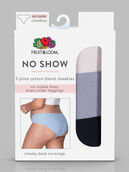 Women's No Show Cheeky Panty, Assorted 3 Pack ASST