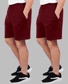 Men’s Eversoft® Jersey Shorts, Extended Sizes, 2 Pack MAROON