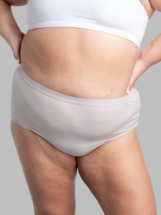 Women's Fit for Me Cotton Brief Panty, Assorted 10 Pack ASSORTED