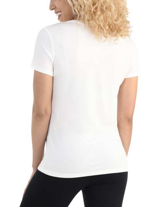 Women’s Seek No Further Short Sleeve V-Neck T-shirt White