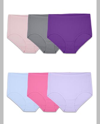Women's Breathable Cotton-Mesh Brief Panty, Assorted 6 Pack ASSORTED