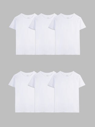 Toddler Boys' A-Shirt, White 6 Pack 