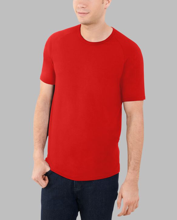 Big Men's EverLight™ Short Sleeve Raglan T-Shirt, 2XL, 2 Pack True Red