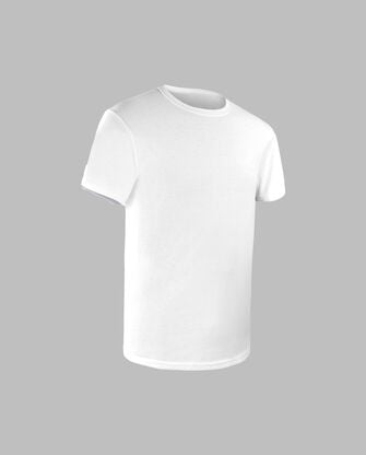 Boys' Short Sleeve White Crew T-Shirts, 7 Pack 