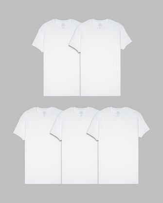 Men's CoolZone® Crew T-Shirt, White 5 Pack 