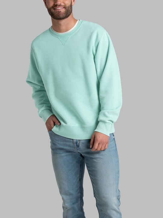 Fruit of the Loom Garment Dyed Crew Sweatshirt Cascade Green