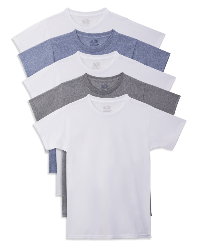 Boys Beyond Soft Crew Neck T Shirts 5 Pack Fruit