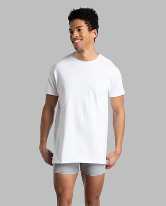 Men's Short Sleeve CoolZone® Crew T-Shirt, White 5 Pack 