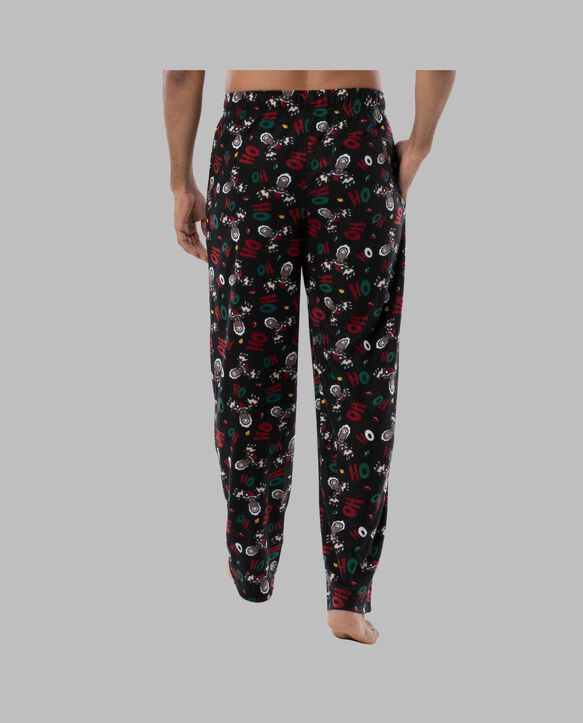 Fruit of the Loom Men's Holiday and Plaid Microfleece Sleep Pant, 2 Pack REINDEER/NAVY PLAID