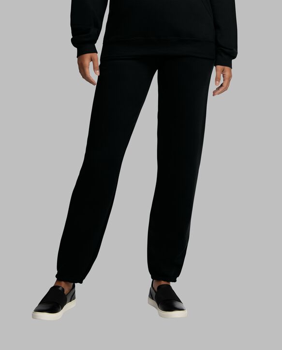 Eversoft® Fleece Elastic Bottom Sweatpants Black