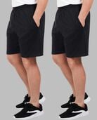 Men’s Eversoft® Jersey Shorts, Extended Sizes, 2 Pack Black