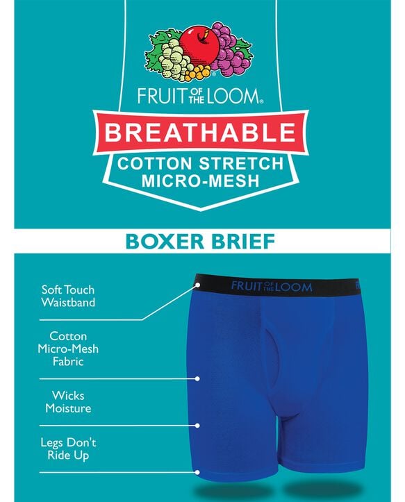 Toddler Boys' Breathable Cotton-Mesh Boxer Briefs, 4 Pack Assorted
