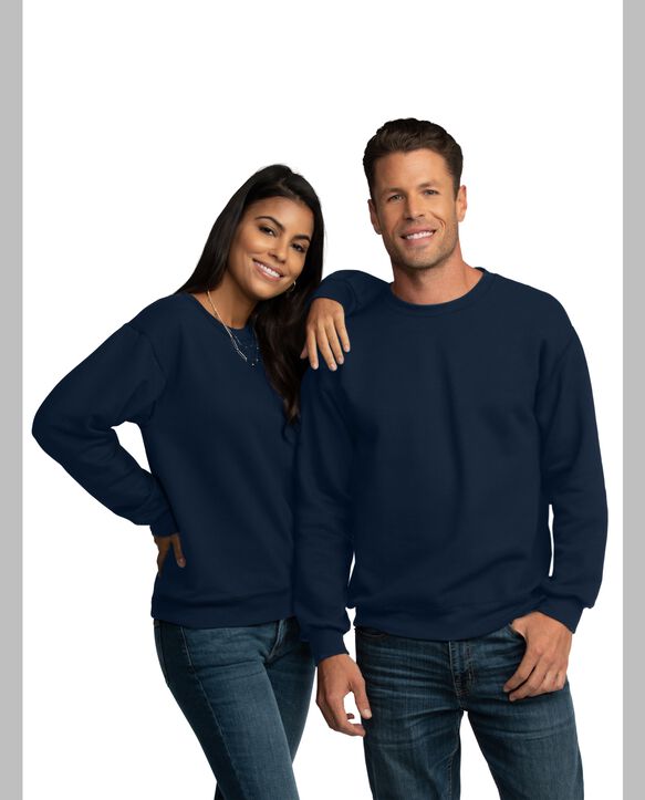 EverSoft Fleece Crew Sweatshirt, Extended Sizes, 1 Pack Navy