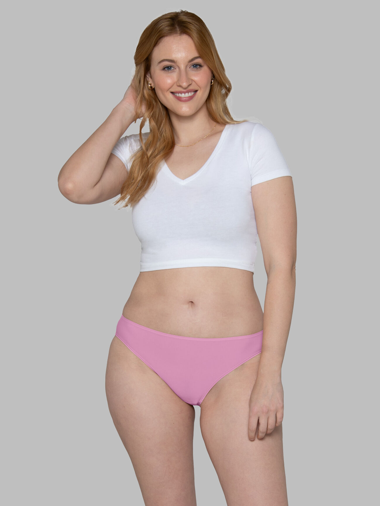 Essentials Women's Cotton Stretch Bikini Panty, 6-pack Rose  Assorted, X-Large