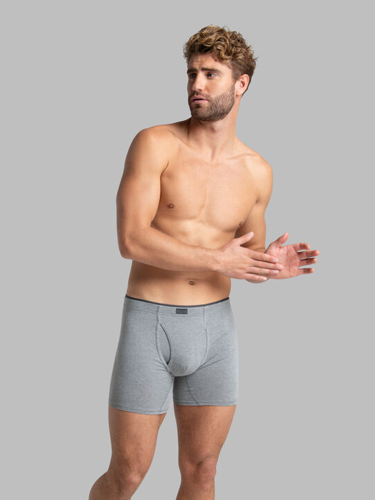 9 inch Polyester-Spandex Big & Tall Long Boxer Briefs MAX Support Underwear  for Men
