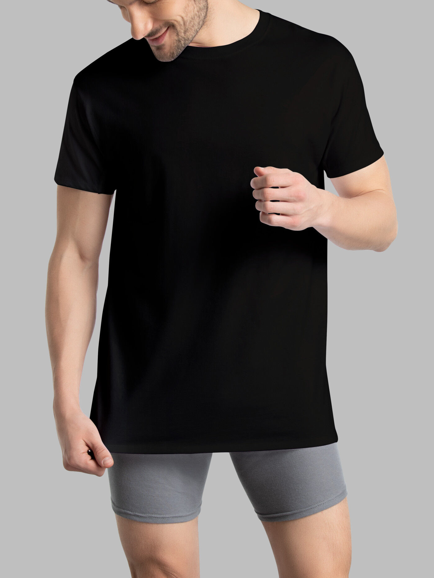 【お得】 Men's Short Sleeve Workgear™ Crew T-Shirt, Black 3 Pack ​ WorkUtility&SafetyClothing