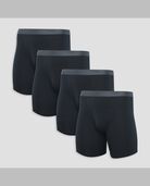 BVD® Men's Boxer Briefs, Black and Grey 4 Pack ASSORTED