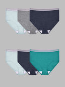Women's Heather Brief Panty, Assorted 6 Pack ASSORTED