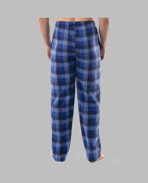 Fruit of the Loom Men's Fleece Sleep Pant, 2 Pack BLUE/BLUE