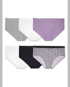 Women's Plus Fit for Me® Cotton Hipster Panty, Assorted 6 Pack Assorted