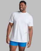 Tall Men's Premium Short Sleeve Crew T-Shirt, White 6 Pack White