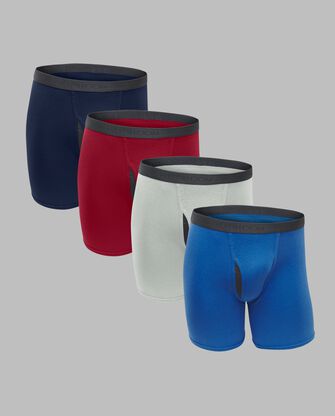 Men's Premium CoolZone® Boxer Briefs, Assorted 4 Pack ASSORTED