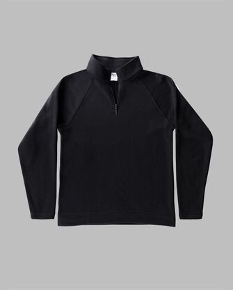 Fruit of the Loom Sweater Fleece Quarter Zip Pullover
 Black
