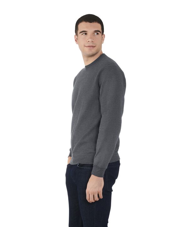 Big Men's EverSoft Fleece Crew Sweatshirt, 1 Pack Charcoal Heather
