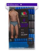 Men's Stripe and Solid Fashion Briefs, 6 Pack Assorted