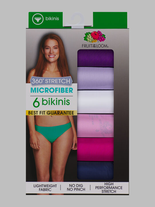 Fruit of the Loom Women's Underwear Panties (Regular & Plus Size), Bikini -  Modal - 6 Pack, 5 : : Clothing & Accessories