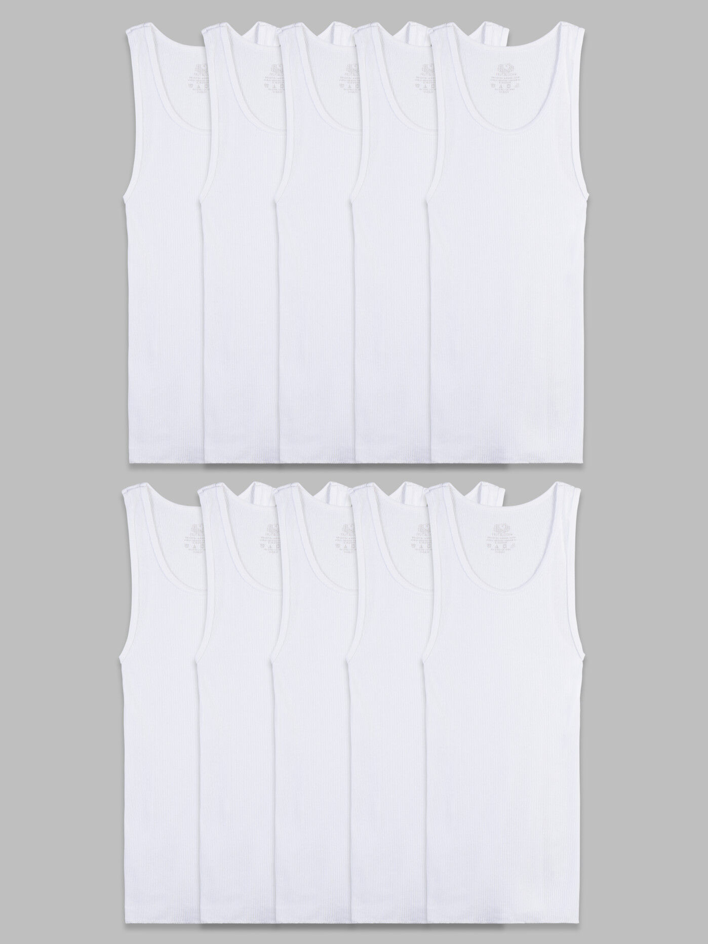 Toddler Boys White Tank Undershirts Fruit of the Loom