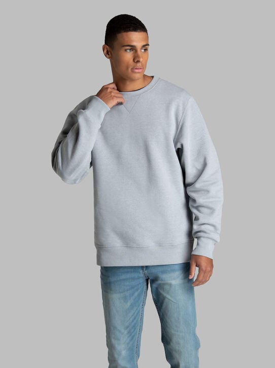 Men's Crafted Comfort Favorite Fleece Crew Mineral Grey Heather