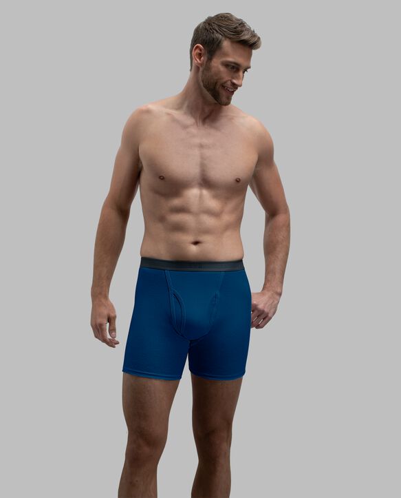 BVD® Men's Boxer Briefs, Black and Gray 4 Pack Assorted