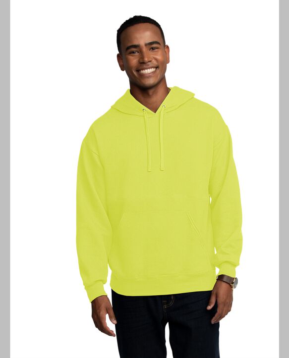 Men's Eversoft® Fleece Pullover Hoodie Sweatshirt, Extended Sizes Safety Green