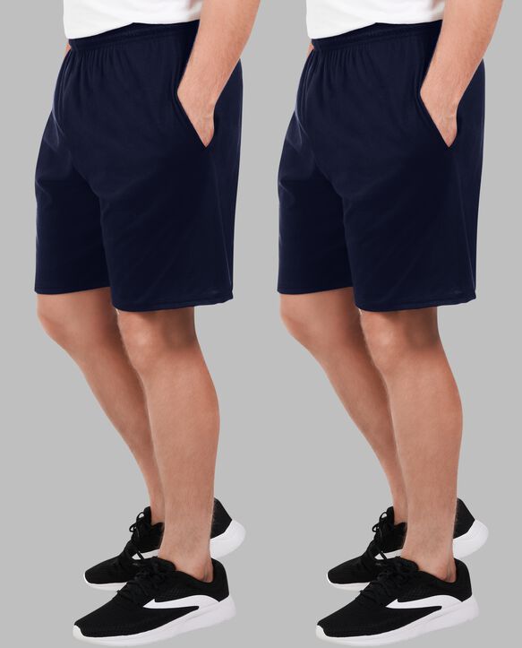 Men’s Eversoft® Jersey Shorts, Extended Sizes, 2 Pack J. Navy