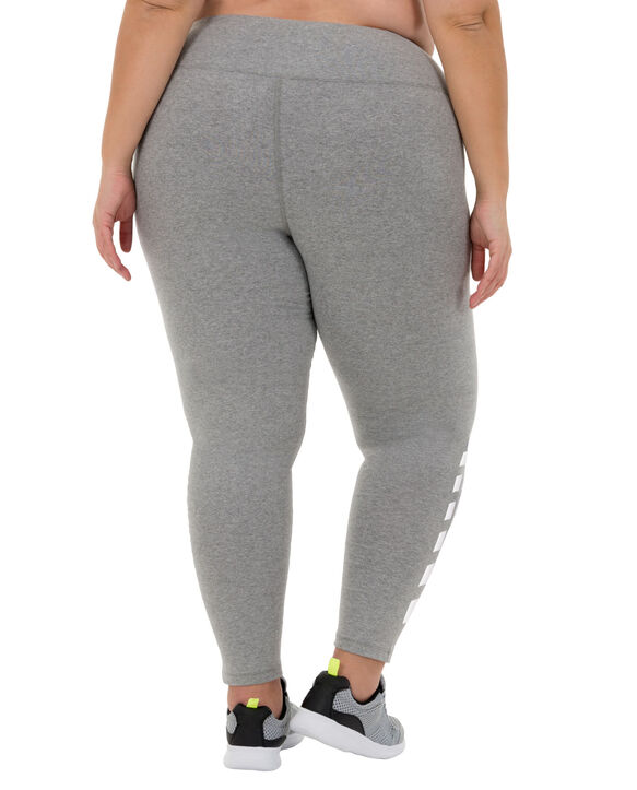 Fit For Me by Fruit of the Loom Ladies Plus Size Graphic Leggings MEDIUM GREY HEATHER GRAPHIC "BE INSPIRED"