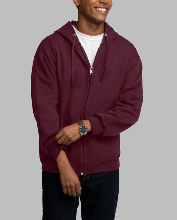 Eversoft® Fleece Full Zip Hoodie Sweatshirt, Extended Sizes Maroon